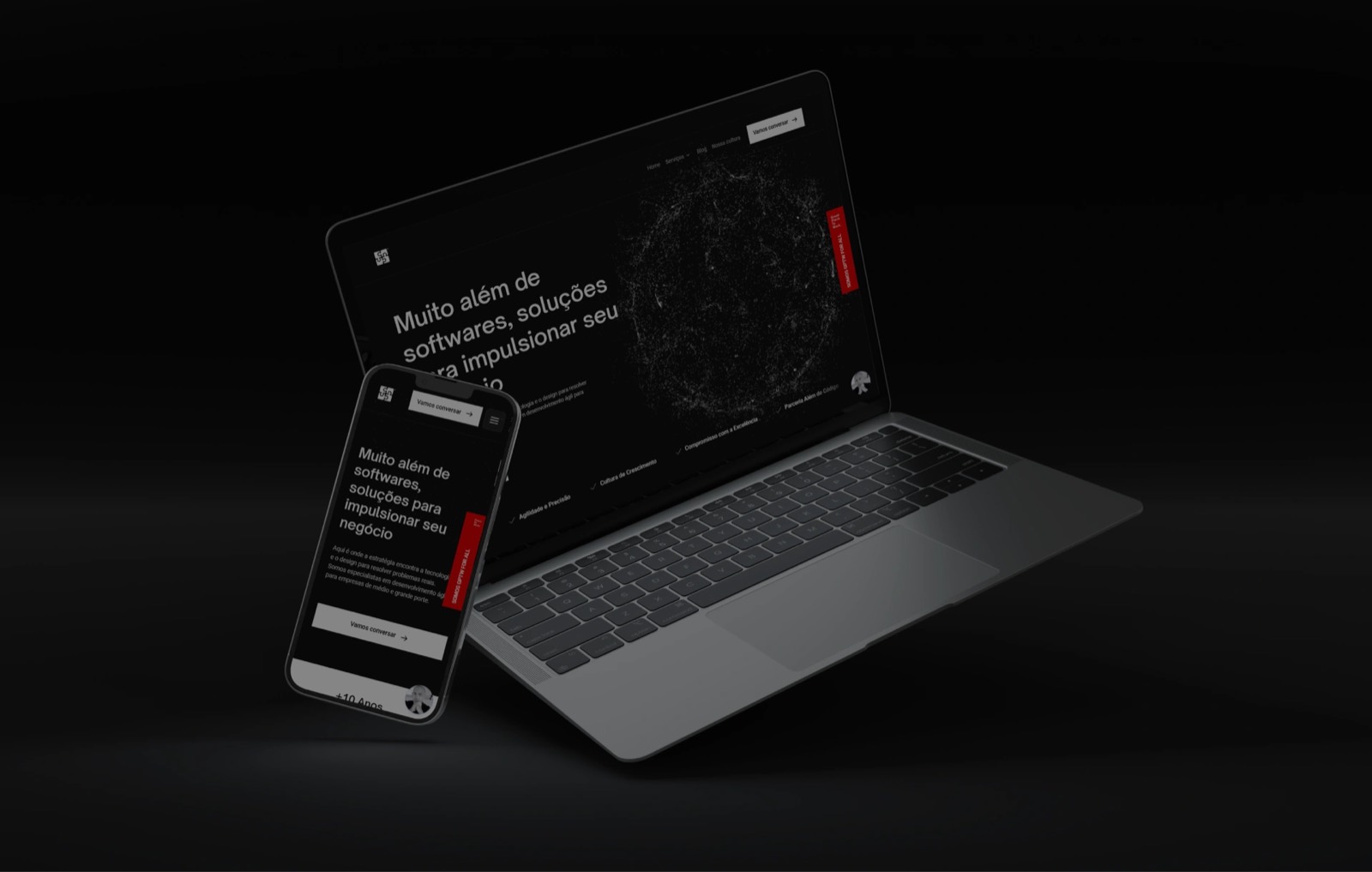 Composição com interfaces e dashboards dos projetos